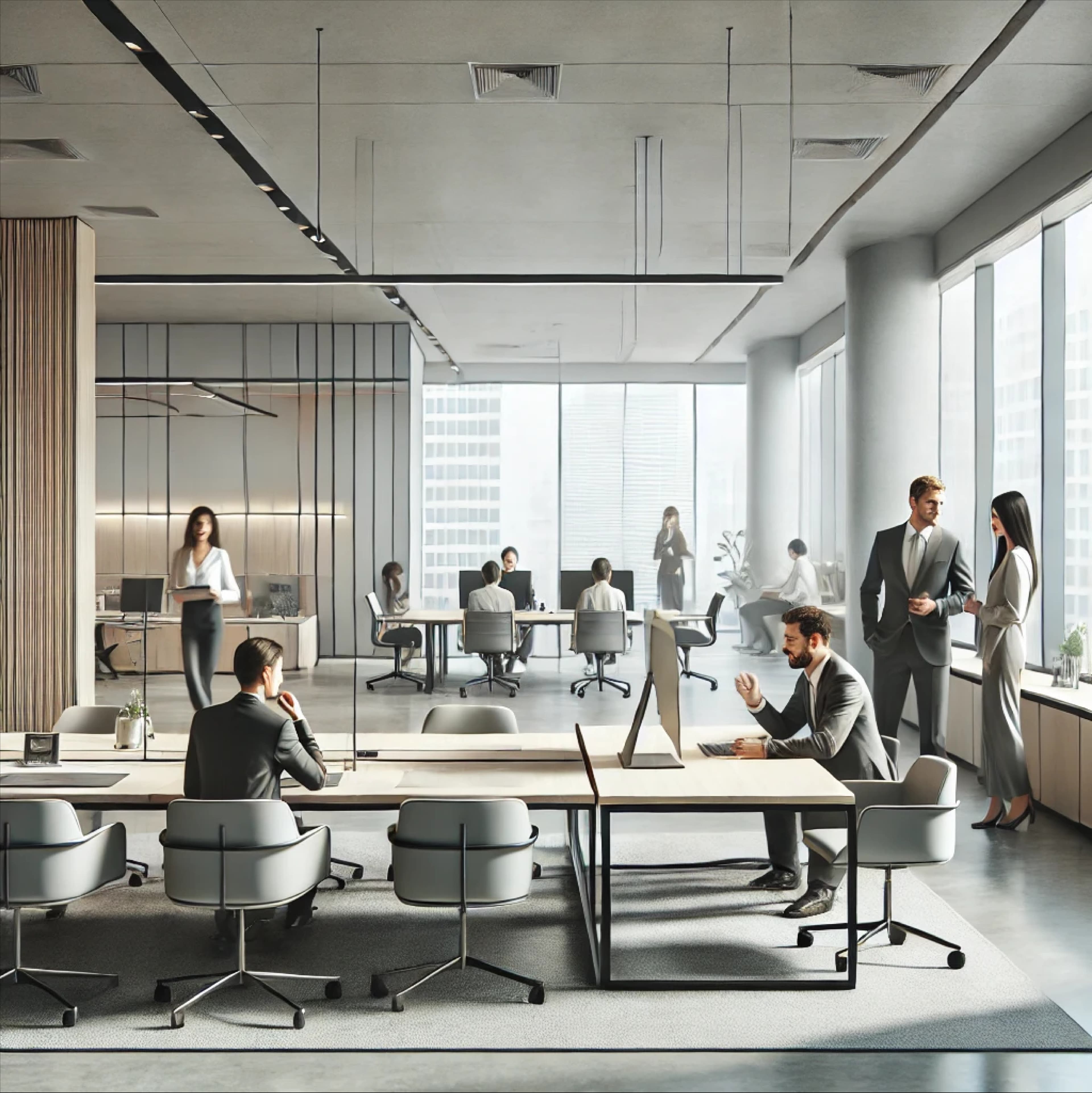 Modern office workspace